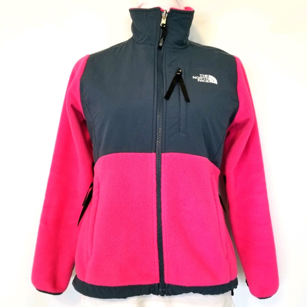 ✅The North Face Iconic Polartec fleece Denali Jacket Pink Gray S #1173, B31